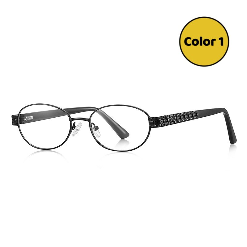 Oval Metal Eyeglasses Frame | Lightweight Prescription Glasses for Women