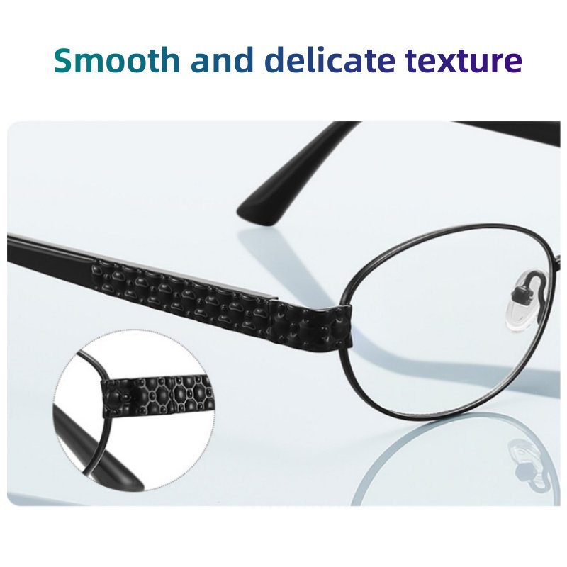 Oval Metal Eyeglasses Frame | Lightweight Prescription Glasses for Women
