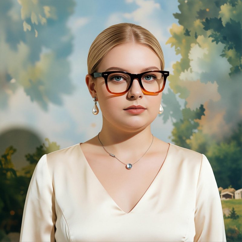 Retro Black & Orange Glasses - Trendy Myopia Frames for All