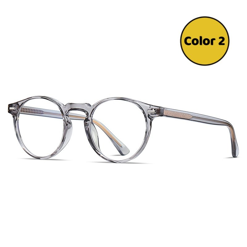 Pink Round Glasses, Premium TR90 Frame & Gold Hinge Details