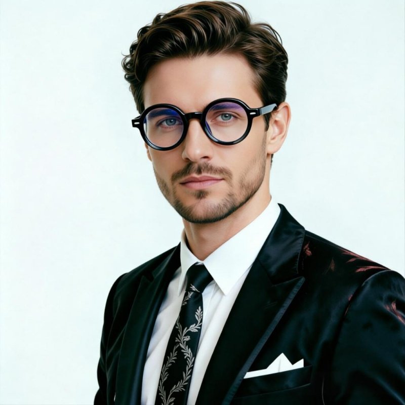 Black Round TR90 Glasses: Stylish Myopia Frames for All Faces