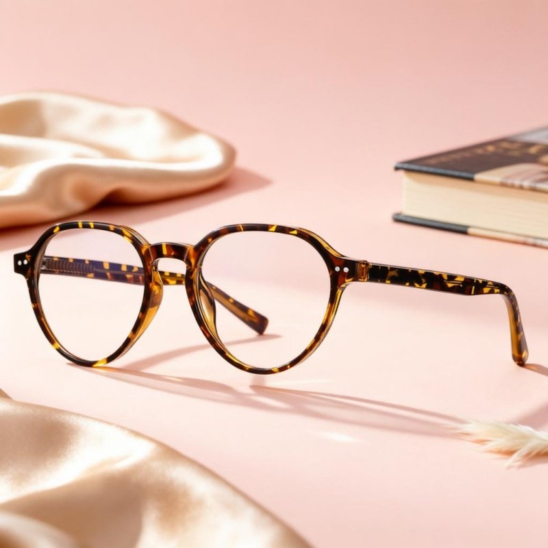 Classic Tortoise Round Glasses for Comfortable All-Day Wear