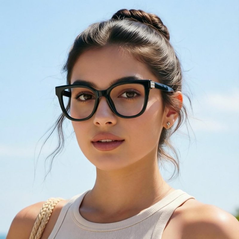 Chic Cat Eye Glasses Women - Rhinestone & Lightweight Frame
