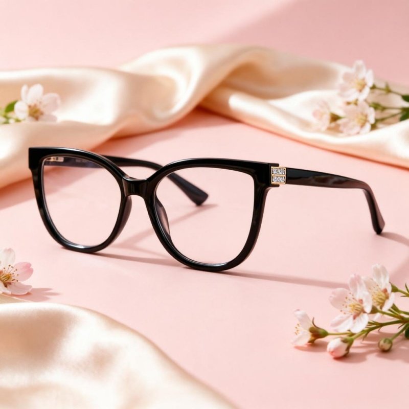 Chic Cat Eye Glasses Women - Rhinestone & Lightweight Frame
