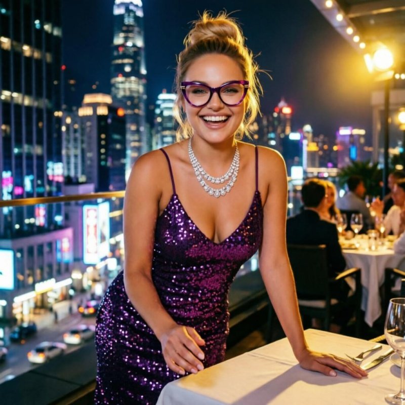 Luxury Purple Cat-Eye Acetate Glasses Gold Temple