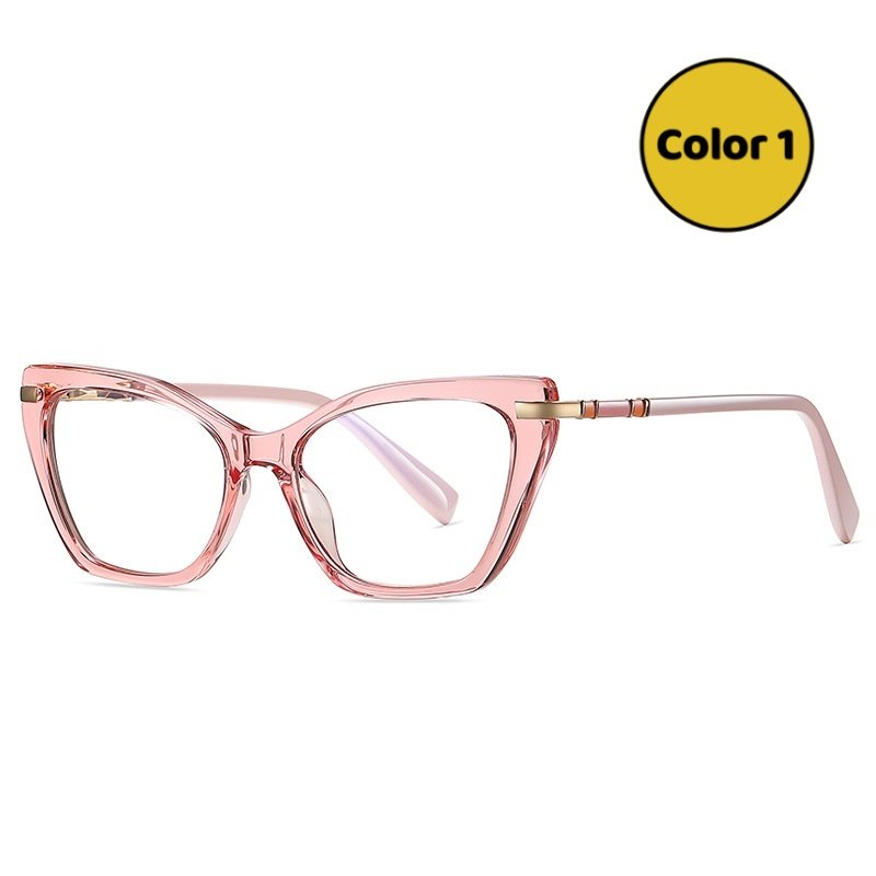 Women's Pink Cat-Eye Glasses—Stylish and Lightweight Frames