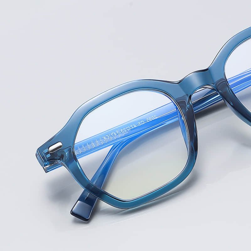 Trendy Blue Polygon Glasses, Top Pick for Modern Style