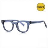 wo-tone Black Clear TR90 Eyeglass Frame, Retro Square Prescription Myopia Glasses Anti Blue Light for Men Women