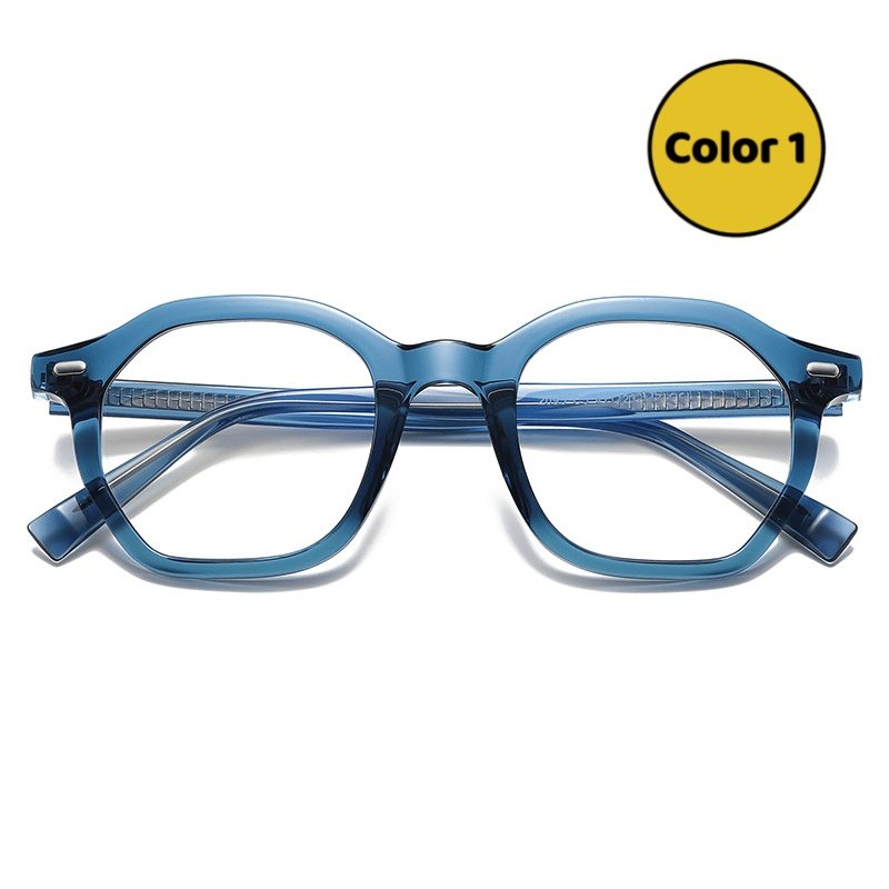 Trendy Blue Polygon Glasses, Top Pick for Modern Style