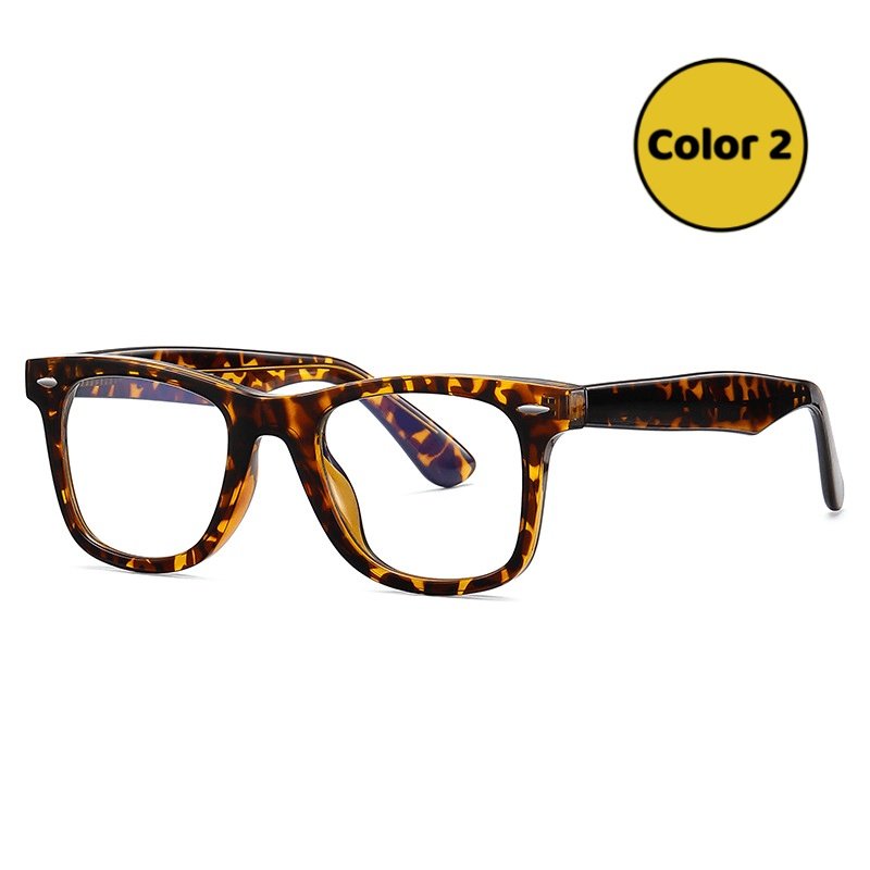Retro Black & Orange Glasses - Trendy Myopia Frames for All