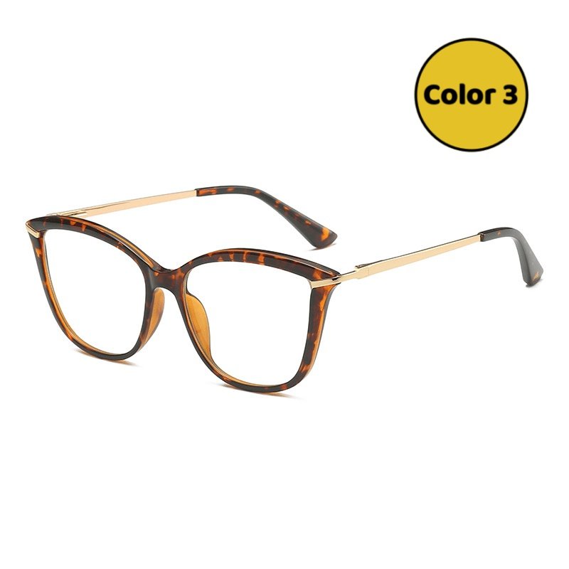 Women's Cat Eye Prescription Glasses Black Gold Lightweight