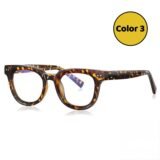 Two-tone Black Clear TR90 Eyeglass Frame, Retro Square Prescription Myopia Glasses Anti Blue Light for Men Women